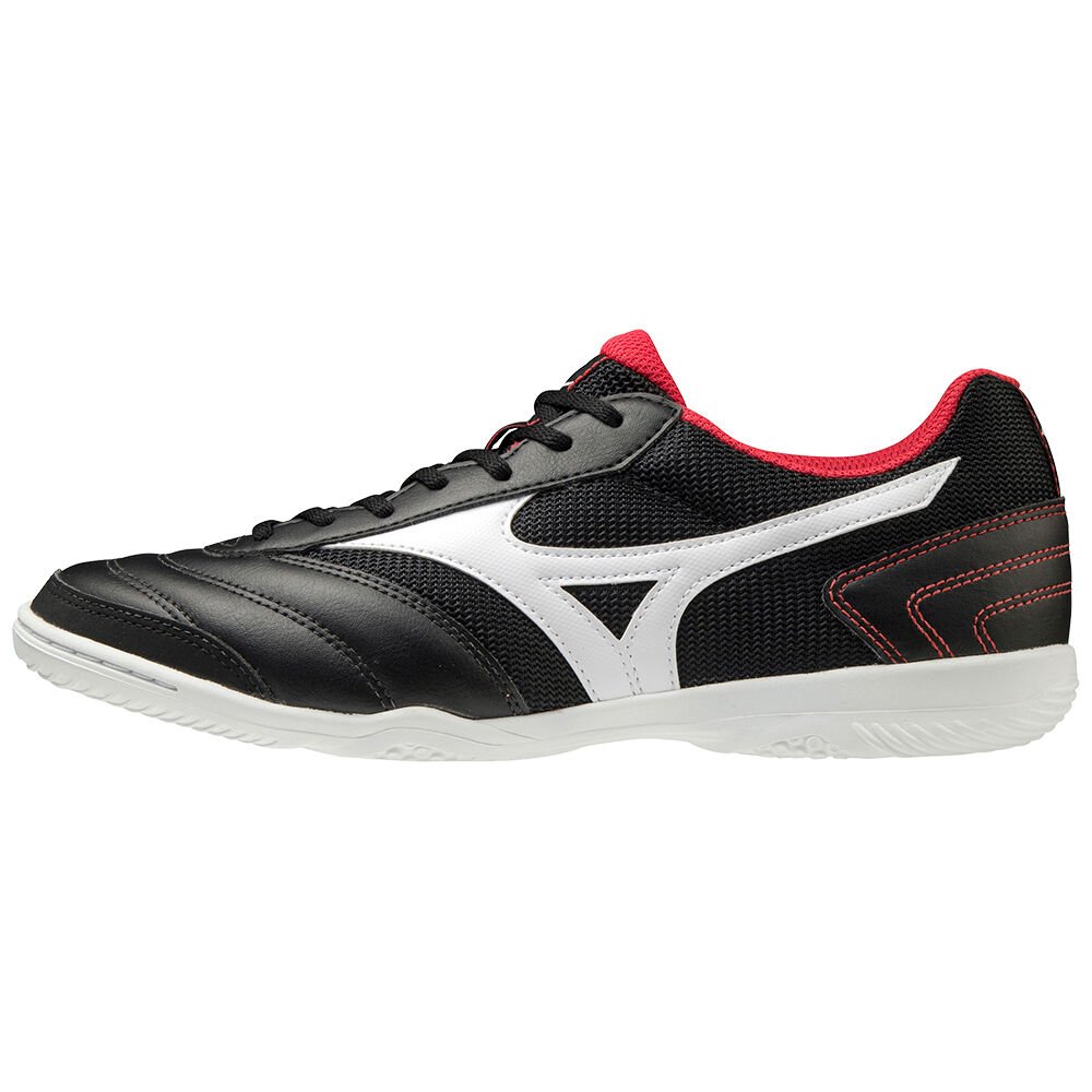 Womens Mizuno MRL Sala Club IN Soccer Shoes Black/Silver/Red Philippines (PNBSFE871)